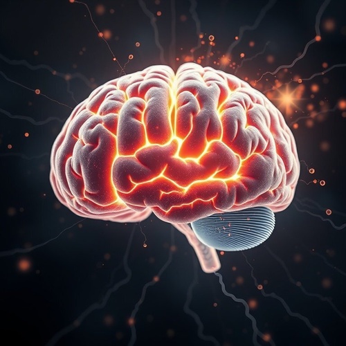 Glowing brain illustration symbolizing cognitive behavioral therapy